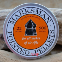 Marksman Pointed .22 calibre Air Gun Pellets 5.5mm 15.5 grains Tin of 500